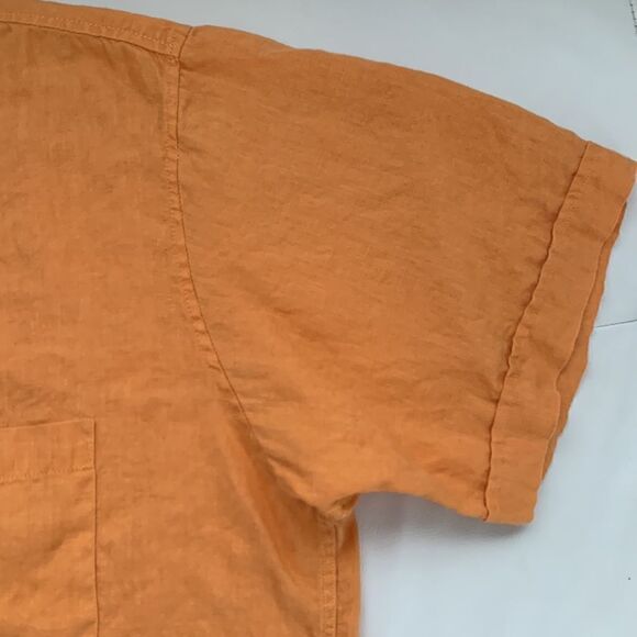 Pronto-Uomo Cotton Orange Shirt Modern Fit Size XL - Picture 3 of 7